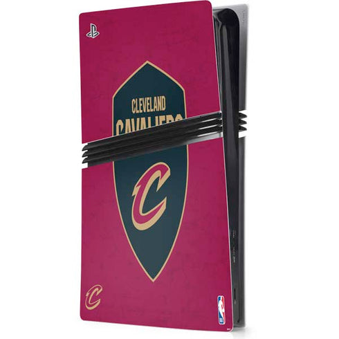 NBA Cleveland Cavaliers Distressed PS5 Pro Console Skin